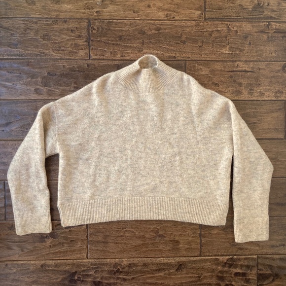 Paris Atelier & Other Stories Pullover Sweater Med Cream Mohair & Wool Oversized - Picture 1 of 7